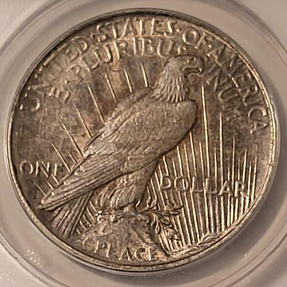 1922 D Peace Silver Dollar VAM-2D3 AU55 ANACS Toned - Picture 4 of 4